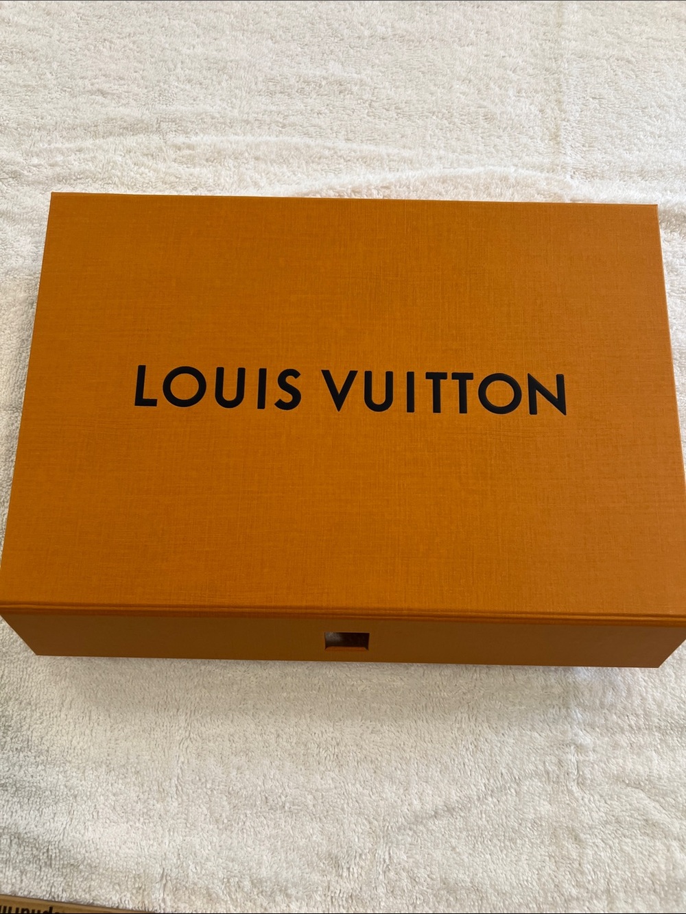 Louis Vuitton Orange Presentation Box with Black Logo